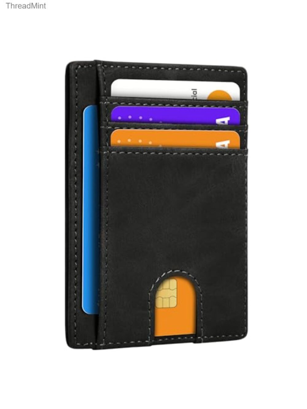 Slim Minimalist Front Pocket Wallet RFID Blocking Thin Credit Card Holder